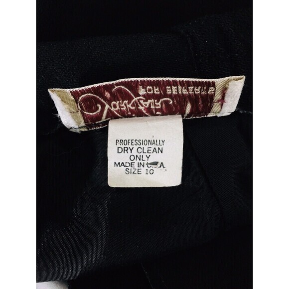 Vintage 70s York Yair Black Wool High Waist Pleated Trouser Pants - Picture 11 of 11